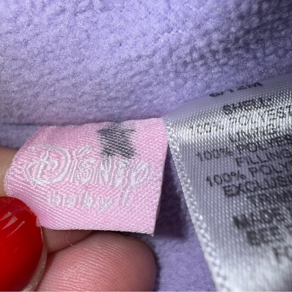 Disney Footie Baby Minnie Daisy Purple Polka Dot Hearts Bunting Bag Sz 6/12 Mo - Picture 14 of 15